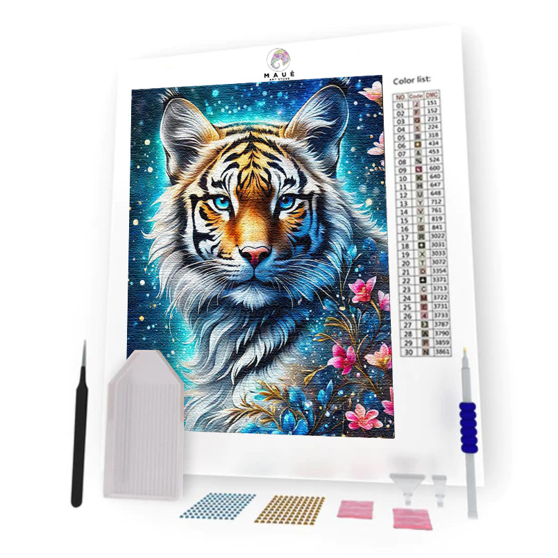Kit Pintura Diamante - O tigre (Diamond Art)