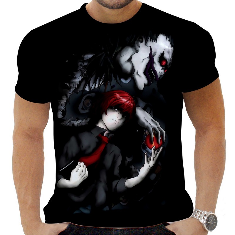 Camiseta Camisa Personalizada Anime Death Note Ryuk Yagami L 03_x000D_