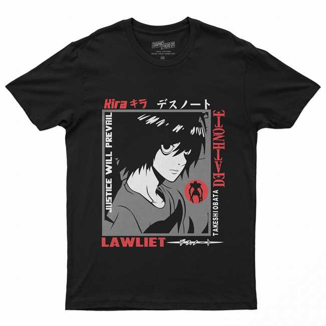 Camiseta Camisa Algodão unissex anime Death Note L