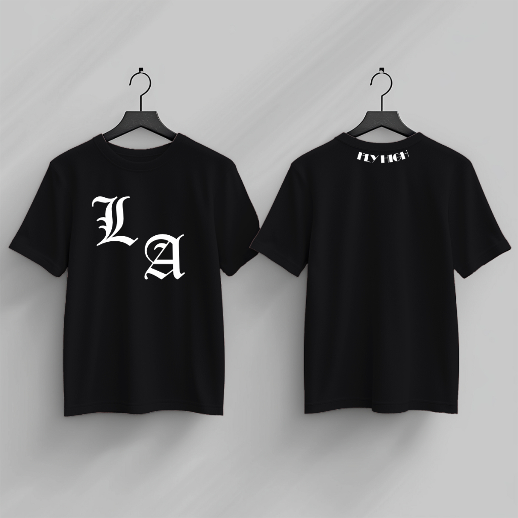Camiseta Masculina Premium L.A Los Angeles Camisa De Algodão 30.1