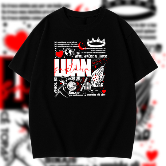 Camiseta Estilo Luan Santana l Música Sertaneja l Camisa Fã Unissex
