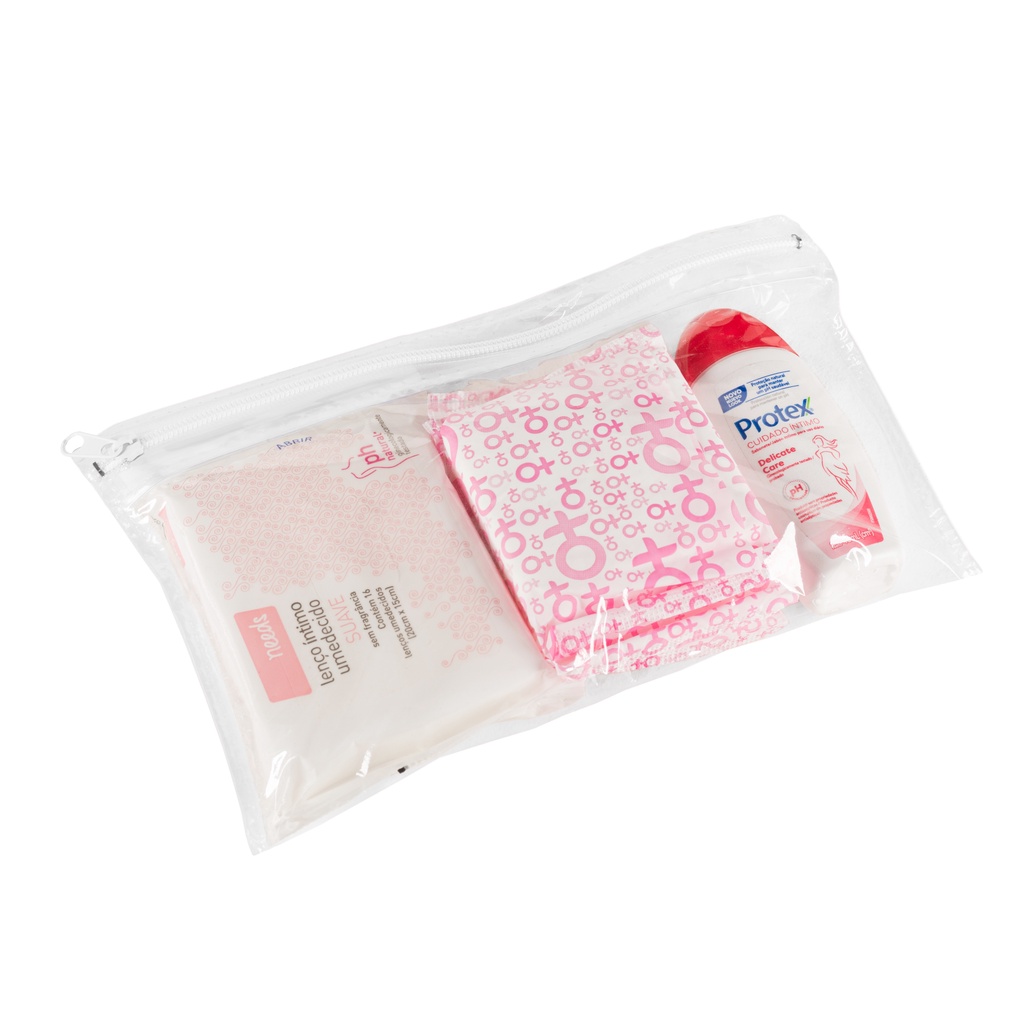 10 Saquinho Organizador Para Bolsa Ou Mochila De Pvc E Zíper Multiuso Guarda Roupa