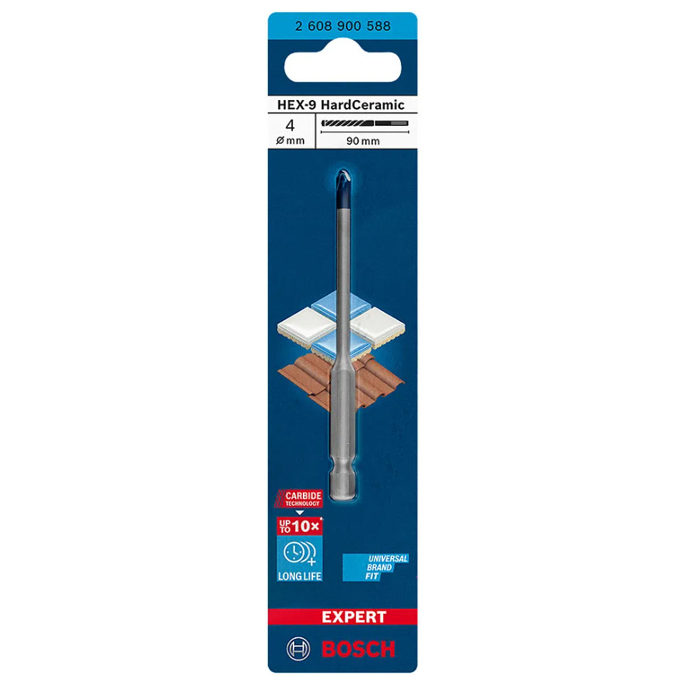 Broca para porcelanato 4mm EXPERT HEX-9 Hard Ceramic Bosch 2608900588