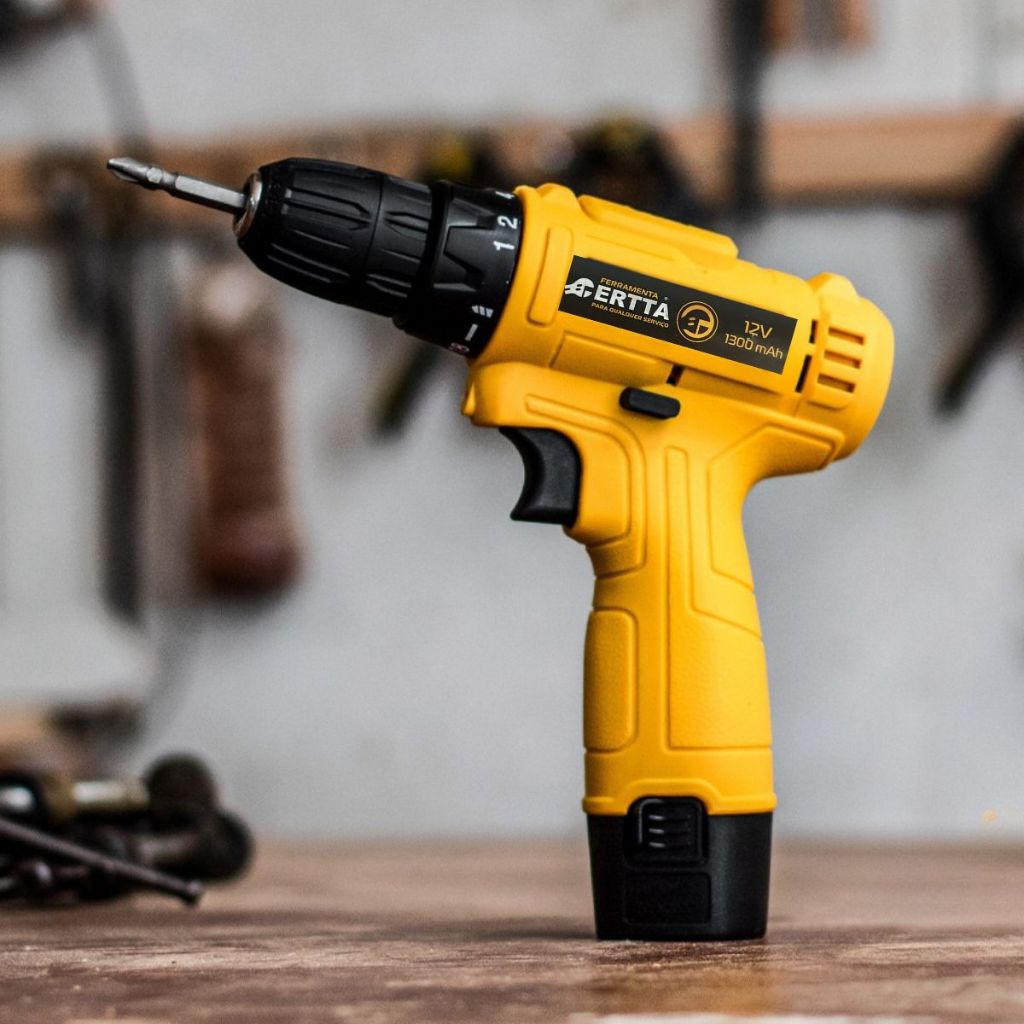Parafusadeira Furadeira Portátil 12V Lítio Kit Completo 25 Peças Maleta Acessórios Extensor Flexível Bivolt Profissional