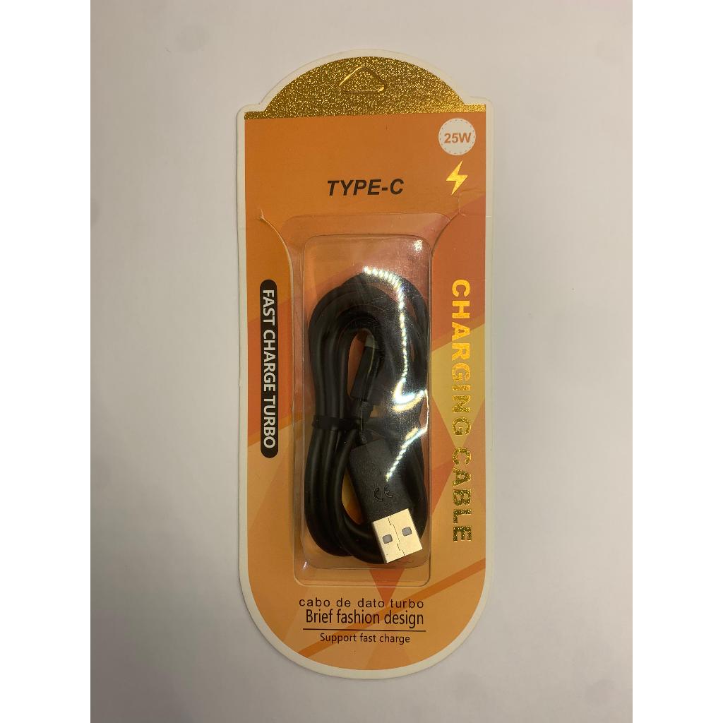Cabo Turbo Tipo-C 25W Carregamento Rápido USB Fast Charge Turbo