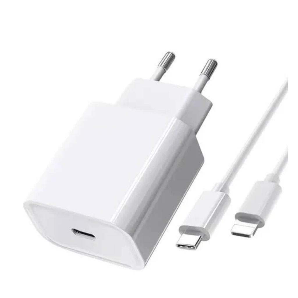 Carregador 25w Turbo Tipo C Branco Com Cabo Fast Charge