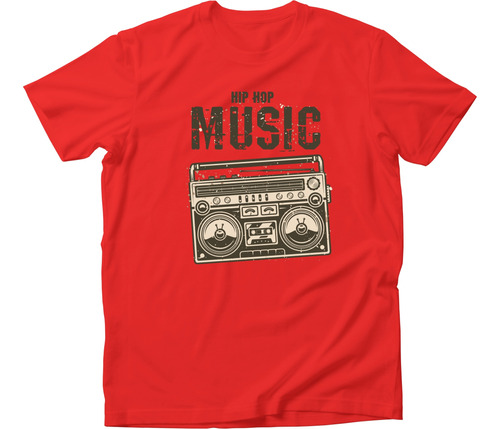 Camiseta Hip Hop Music Anos 80 Vintage Boombox Malha Premium