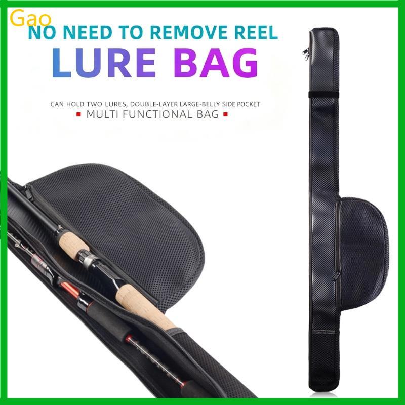 Gao Anglers Rod Carry Case Para Viagens Equipamento Pesca Iscas Bolsa Armazenamento Bolsos Laterais Externos T
