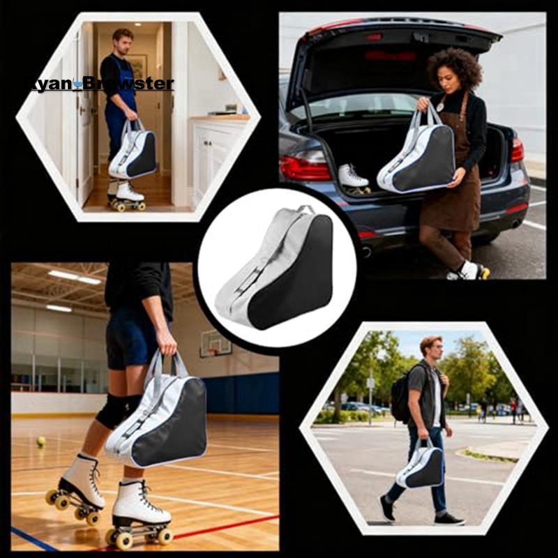 [Preferência R] Skate Carry Bag Case Preto Portátil Patins Bolsa Grande Capacidade De Armazenamento De No Gelo Para Pati