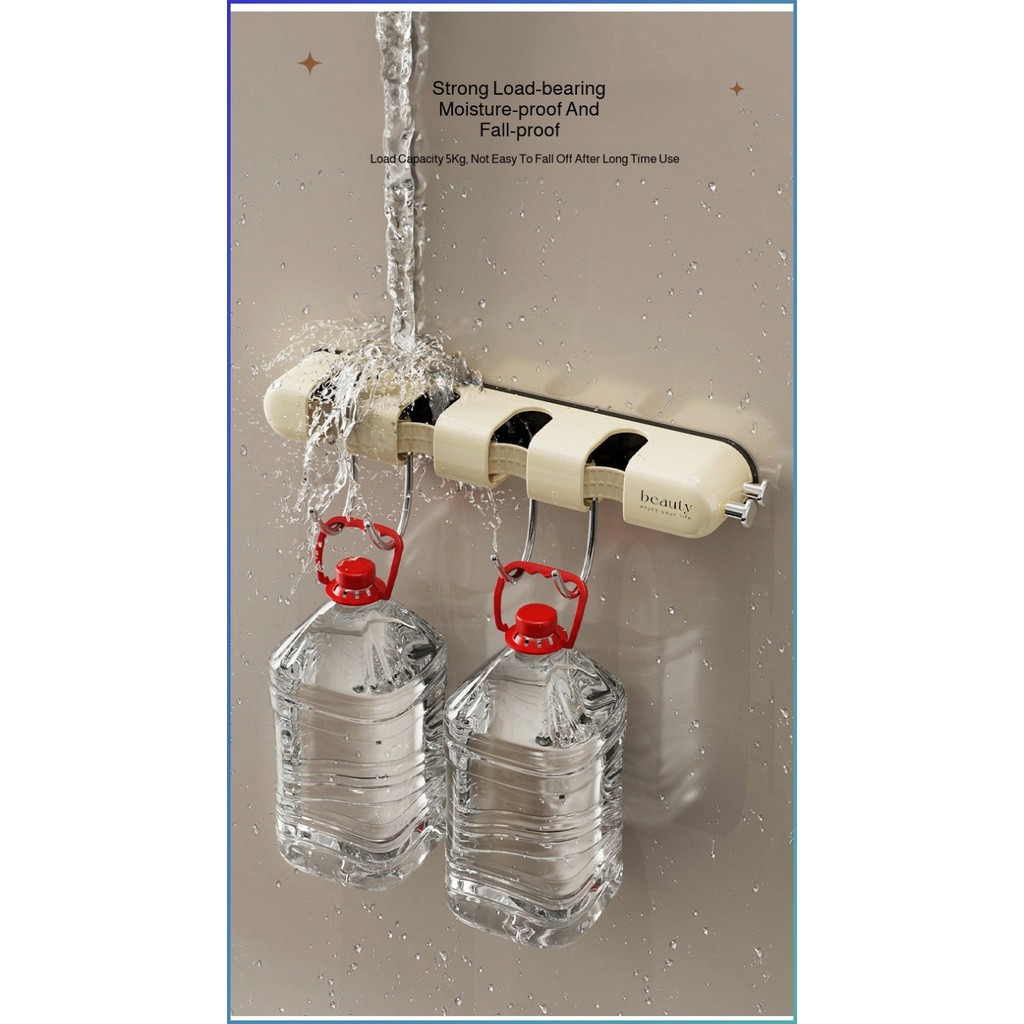 Storage Hooks All Seasons Multifunction Hook Rack Stainless Steel Multi-purpose No-punch Cleaning