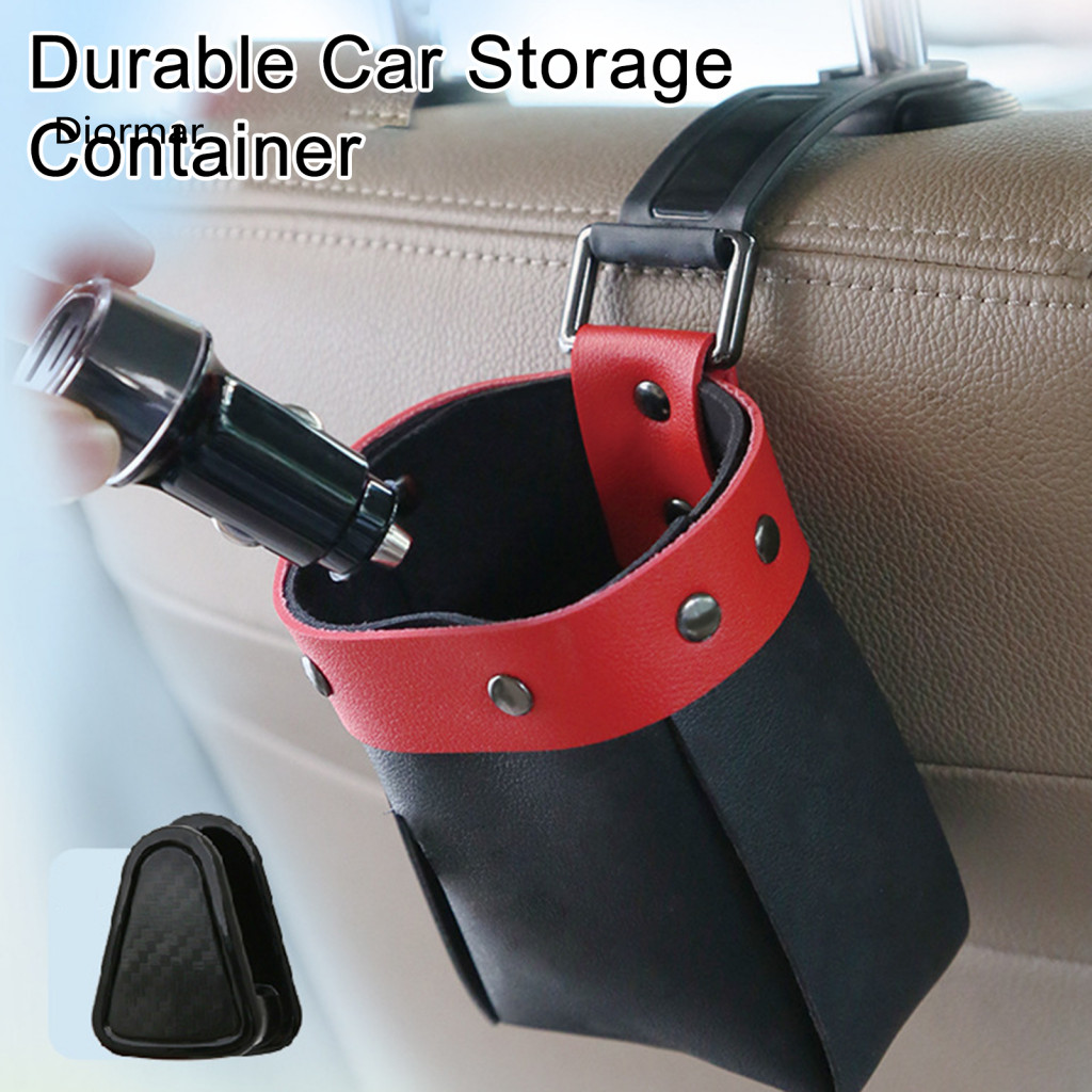 Car Storage Bag Key Holder Accessory Air Vent Organizer Dual Installation Faux Leather Multi-purpose Hanging Pouch for P