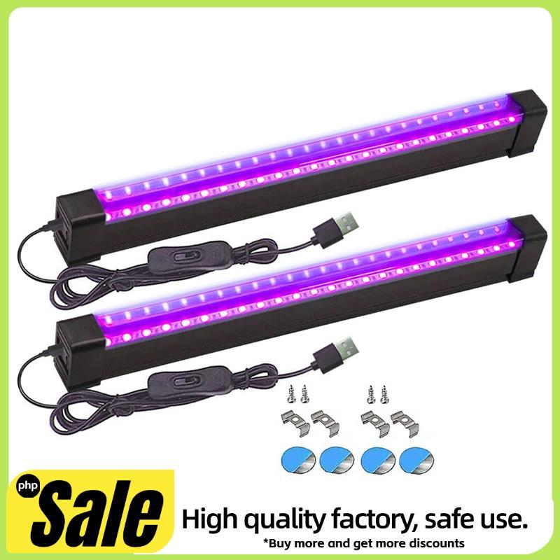 UV LED Luz Preta T8 USB 2 Pçs/Lote Bar Fluorescente Festa Discoteca Lâmpada Ultravioleta Tubo Luzes De Tira