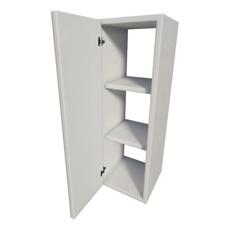 Nicho Armário Suspenso MDP Branco 60x20x20cm 3 Divisórias Com Porta Organizador Parede Multiuso
