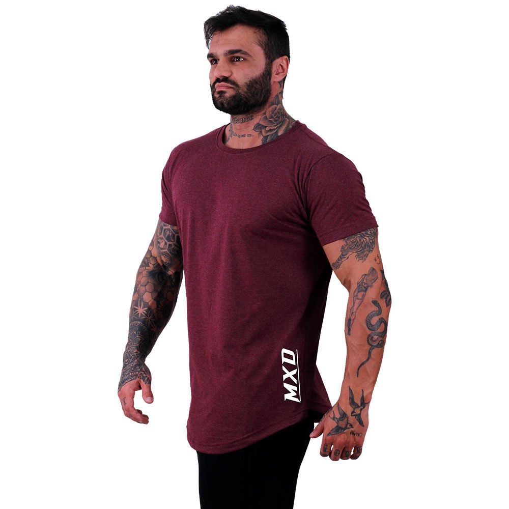 Camiseta Longline Slim Masculina MXD Conceito Treino Musculação Lazer Muscles Loading
