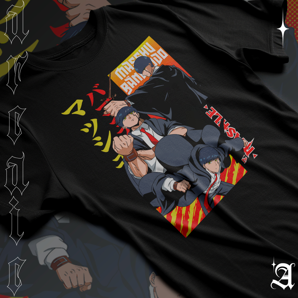 Camiseta Basica Algodao Mashle Mash Burnedead Muscles Magic Série Anime Tee Unissex