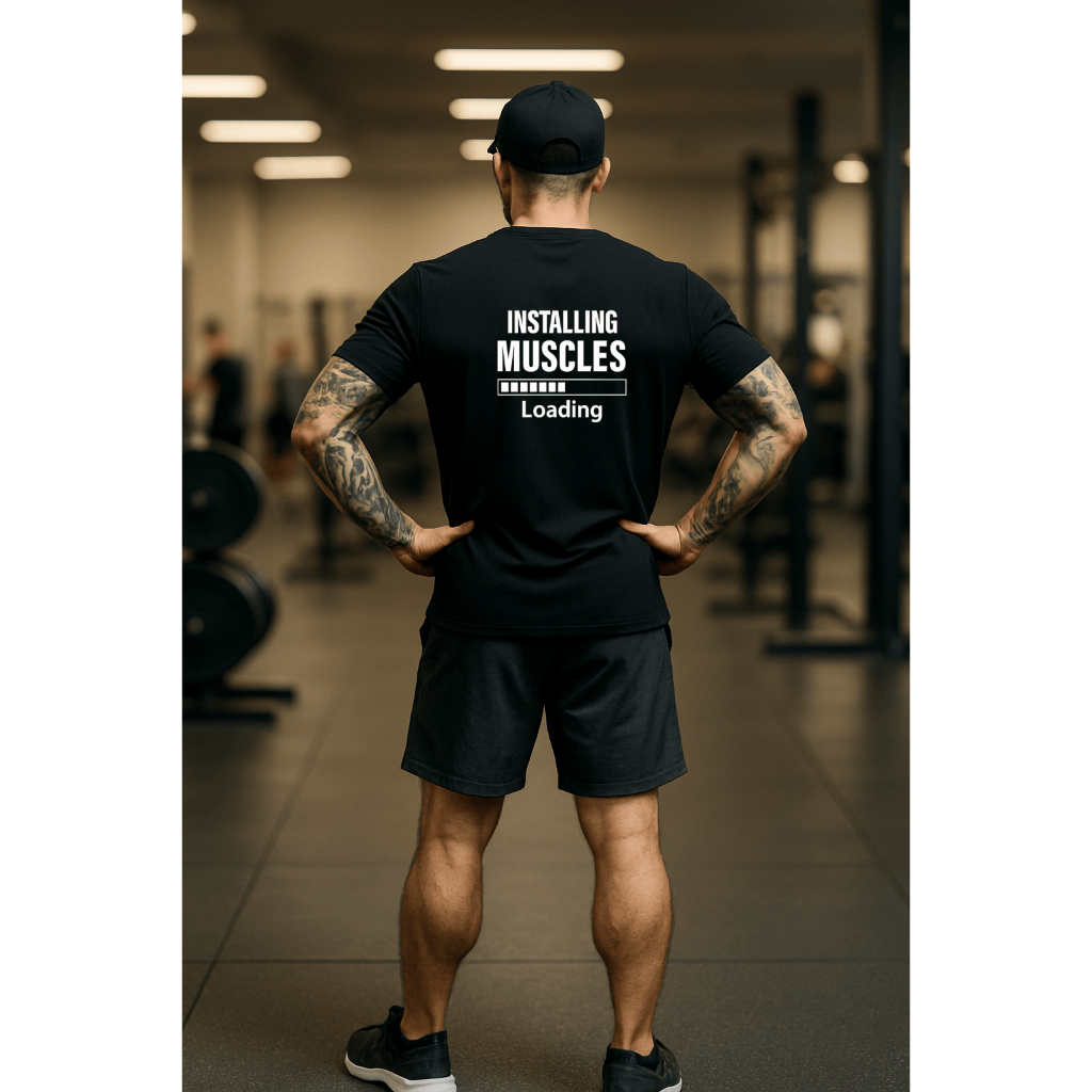 amiseta Masculina Tradicional Manga Curta - Installing Muscles - Algodão 100%