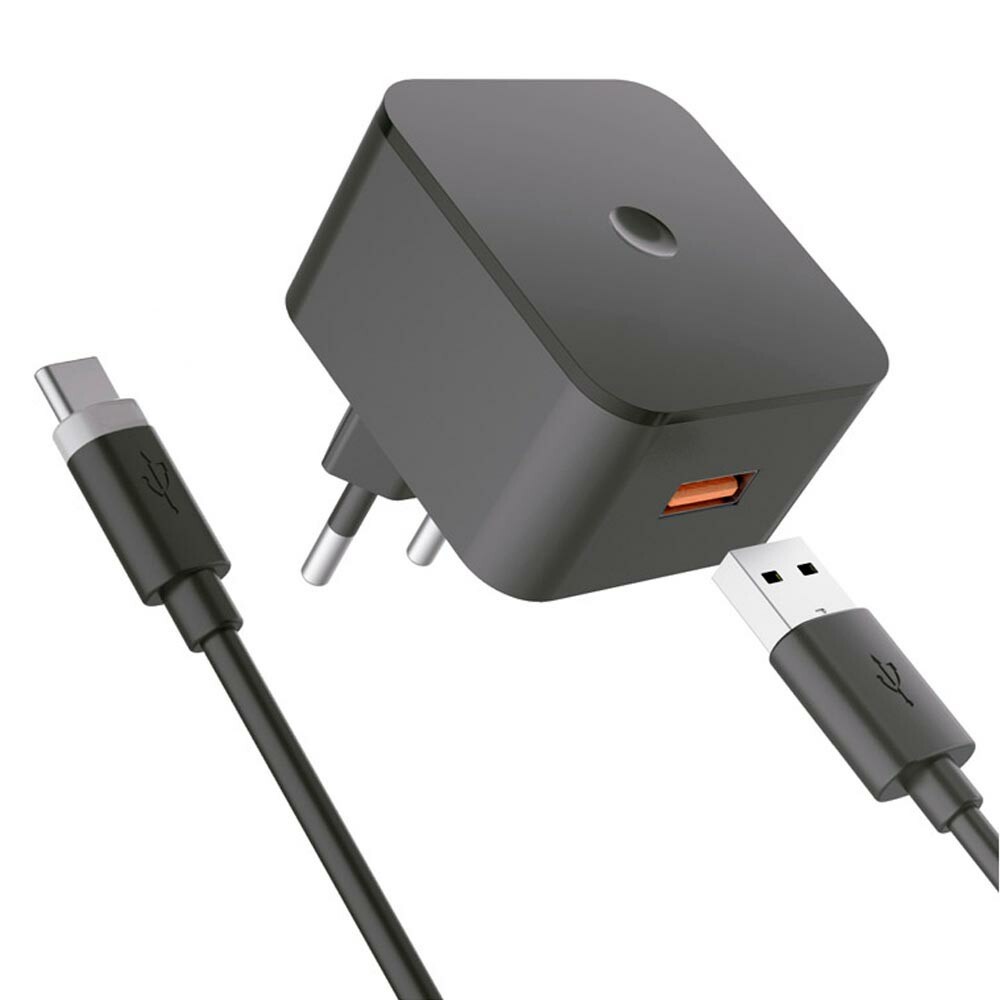 Carregador Turbo Power 4.0 Quick Charge 30W USB Tipo C Fonte + Cabo USB-C 1 Metro