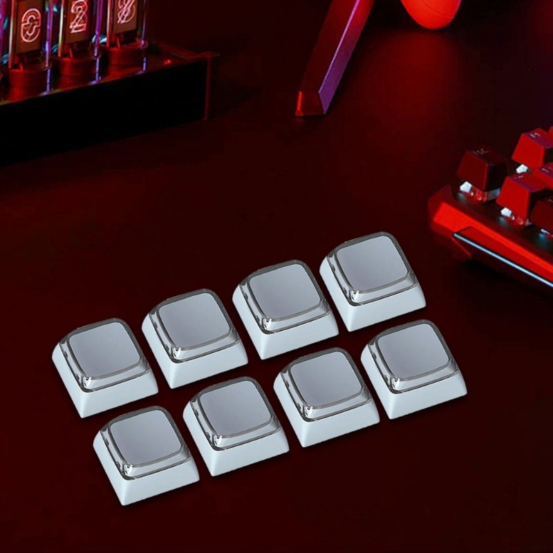 YYS 8PCS XDA Height Backlight Keycaps Para Digitação Confortável E Melhora A Estética Do Teclado Teclados Mecânicos
