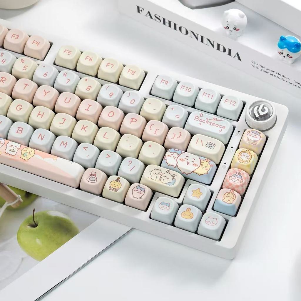 Moa Height chiikawa Theme Keycap pbt Sublimação adequada para 68 75 98 108 e outros teclados mecânicos