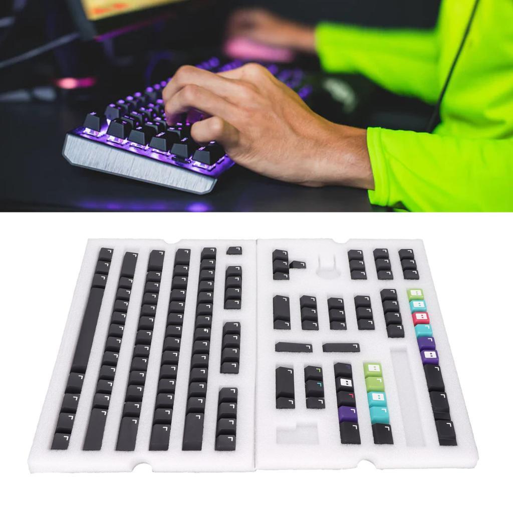 128 teclas PBT Keycaps de sublimação de cinco lados Cherry Height Keycap Set Universal Mecânico Substituição de teclado