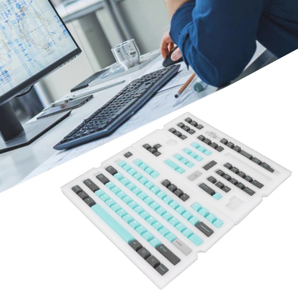 126 teclas PBT Keycaps Cherry Height Mecânico Conjunto de teclas de teclado para teclados universais com tecnologia de