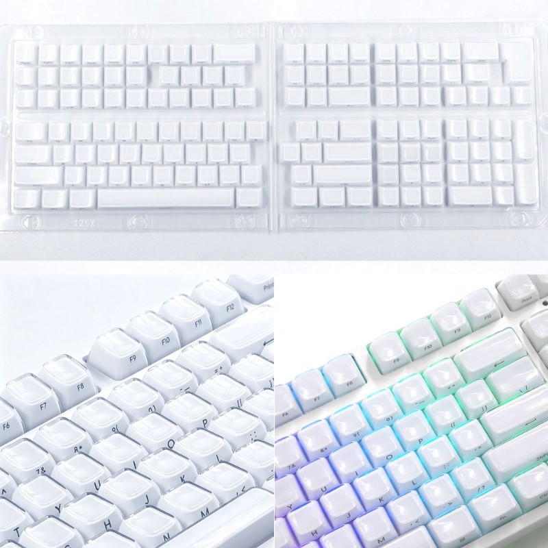 YA * Style MDA Height Keycap Set 132 Teclas Impressão Lateral Para Substituição Teclado Mecânico E Decoraçã