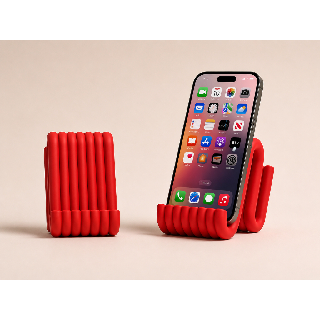 Suporte p/ Celular Minimalista Moderno para Mesa | Design Elegante e Estável | Compatível com iPhone e Android
