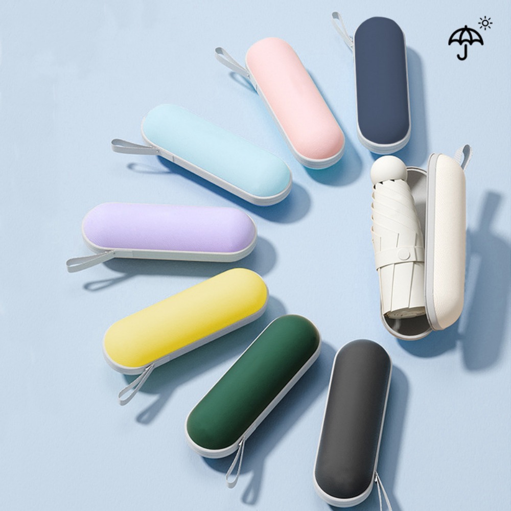 Evergrow Mini Guarda-Chuva Portátil De 5 Camadas De Proteção UV Pouch