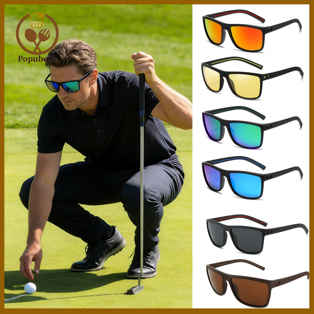 Uv400 Golf Sunglasses Polarized for Men Uv Protection Anti-glare Sports Glasses Ideal for Cycling Outdoor Activities Dur