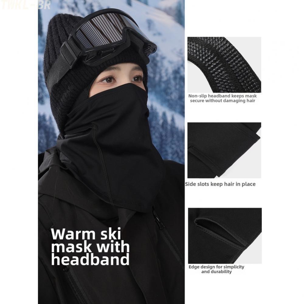 [TWKL-BR]Stretch Fleece Headgear for Face and Neck Warmth During Winter Sports Activities-New in 11-