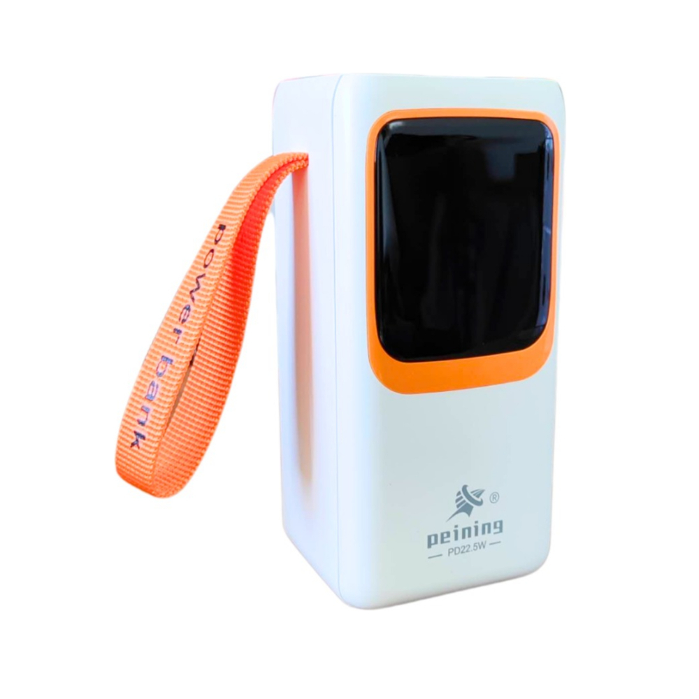 Power Bank 50.000mah Carregador Turbo Portátil Branca Com Lanterna Viagem