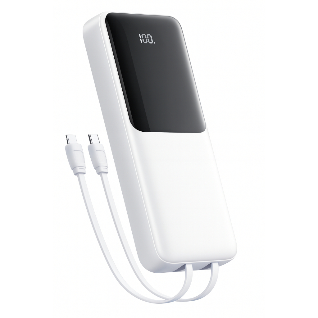 Bateria Portátil Power Bank com 2 cabos incorporado Carga rápida 10.000mAh KAIDI KD-961
