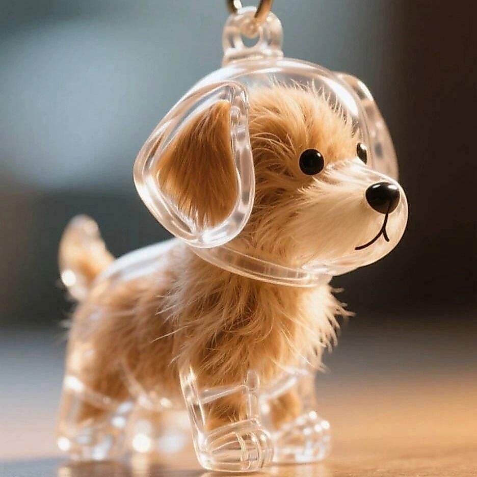 Chaveiro Pet Hair Connection Coletor Pêlos Dog Cachorro Pingente Eternize Seu Amigo Chaveirinho Lembrança  Primeira Tosa