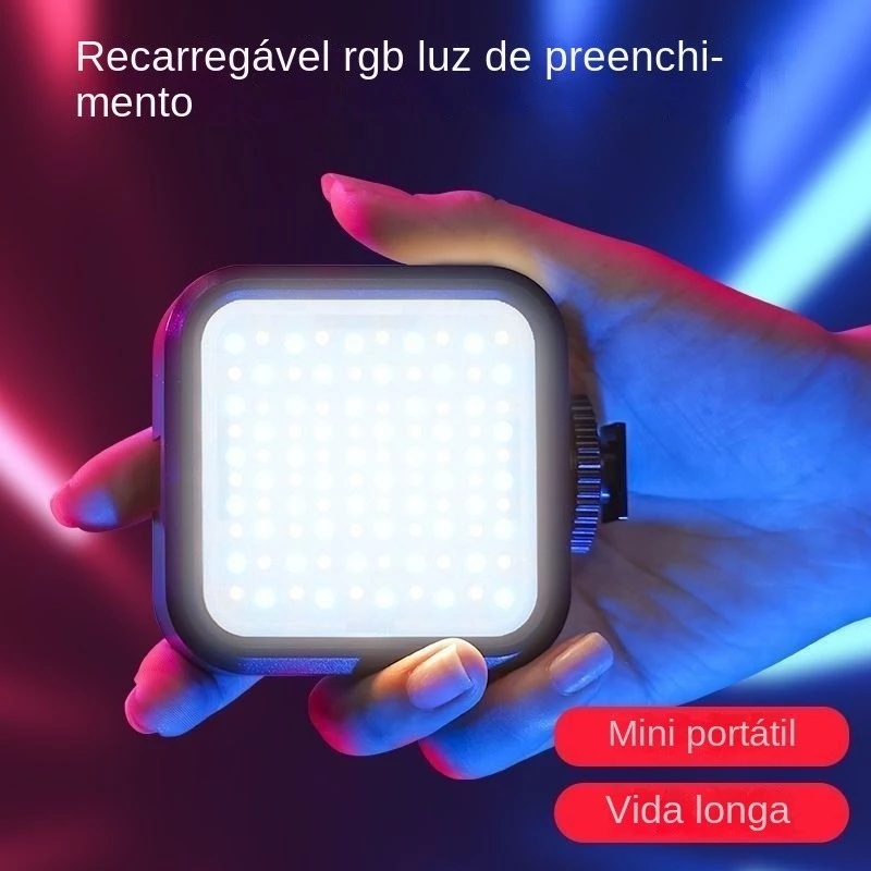 Mini Fotografia Luz RGB /Branco De Preenchimento Panel led / Móvel Câmera /Vídeo /Tiro Ao Ar Livre /Suave Luz /Portátil