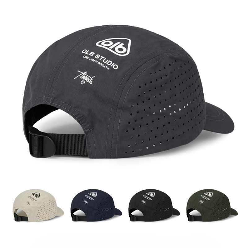 Boné Masculino Five Panel Bordado Nylon Malha Masculino e Feminino Vintage Viagem Corrida Uso Diário Chapéu