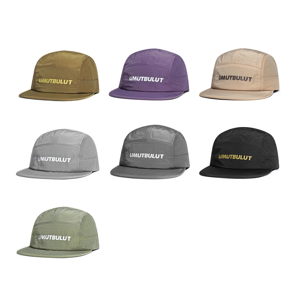 Boné Five Panel Bordado Nylon Praia Camping Moda Corrida Diário Ciclismo Masculino Feminino Chapéu