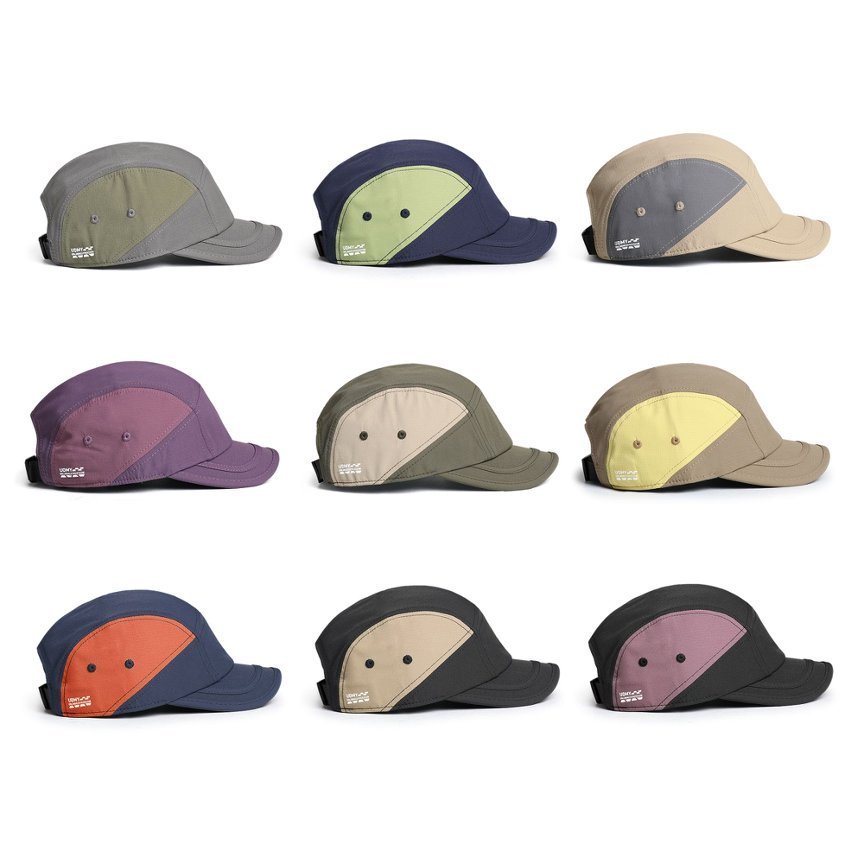 Boné Five Panel Malha Liso Vintage Americano Camping Diário Praia Corrida Ciclismo Masculino Feminino Chapéu