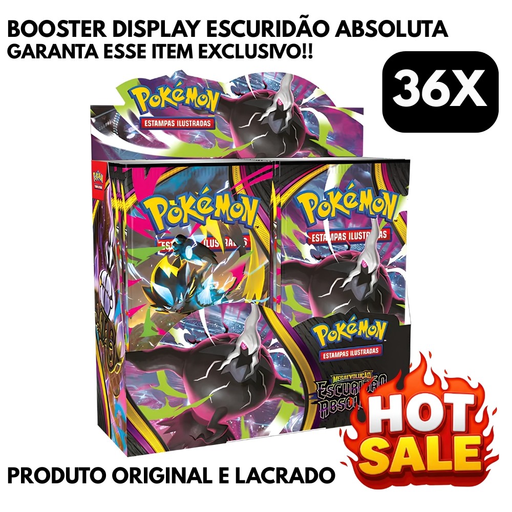 Pokémon Box 36 Boosters Escuridão Absoluta Darkrai