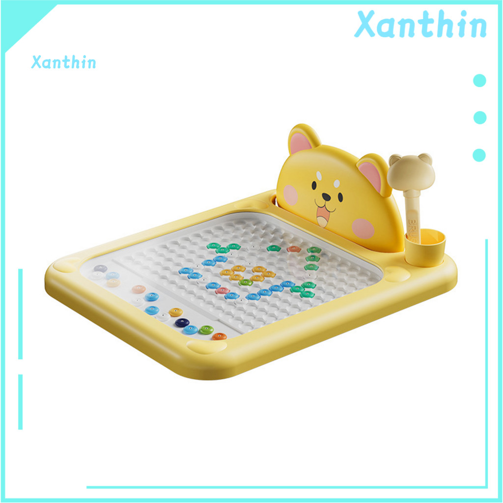Educational Magnetic Drawing Toy Board for Kids – Bear Design Bead Pen Game Portable Travel Art Sketching Kit for Lear