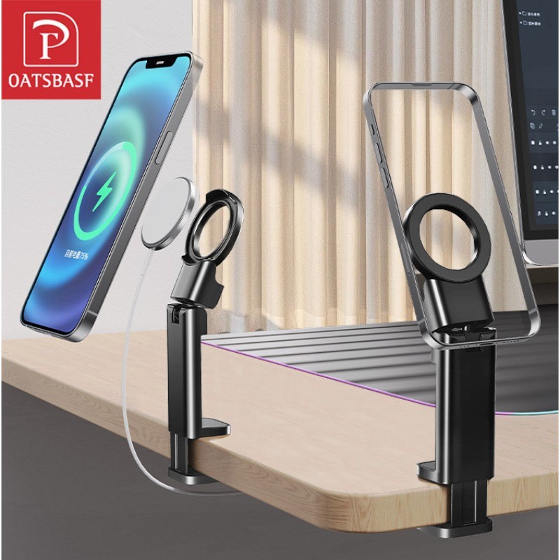 OATSBASF Mini Suporte Magnético Para Celular Viagem Portátil Preguiçoso Mesa Carregamento Magsafe