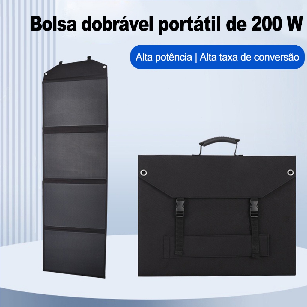 18V Carregador Dobrável De Placa Painel Solar 100w/200W IP65 À Prova D'água Com USB Carregador