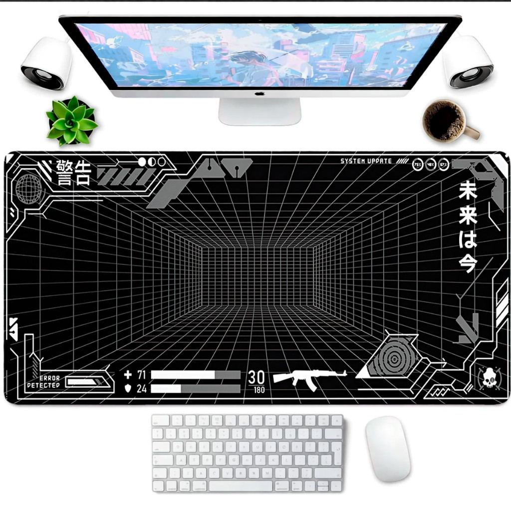 Mouse Pad Gaming Personalizado Masculino Desk Pad Premium 80x30 Antiderrapante Para Setup Gamer e Home Office