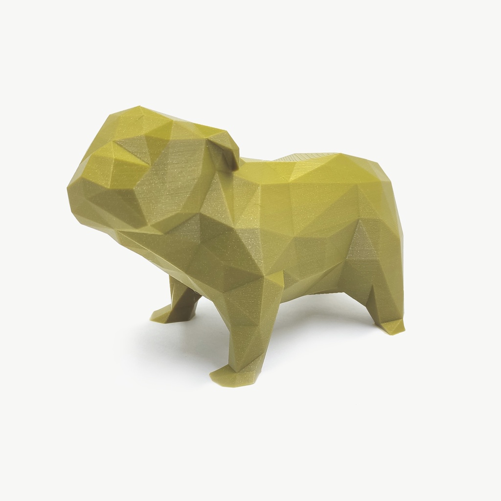 Enfeite Miniatura Buldogue Inglês 3D Standing