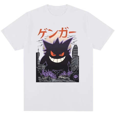 Camiseta Basica Camisa Pokémon Gengar Phantom Anime Japanese Unissex 2025