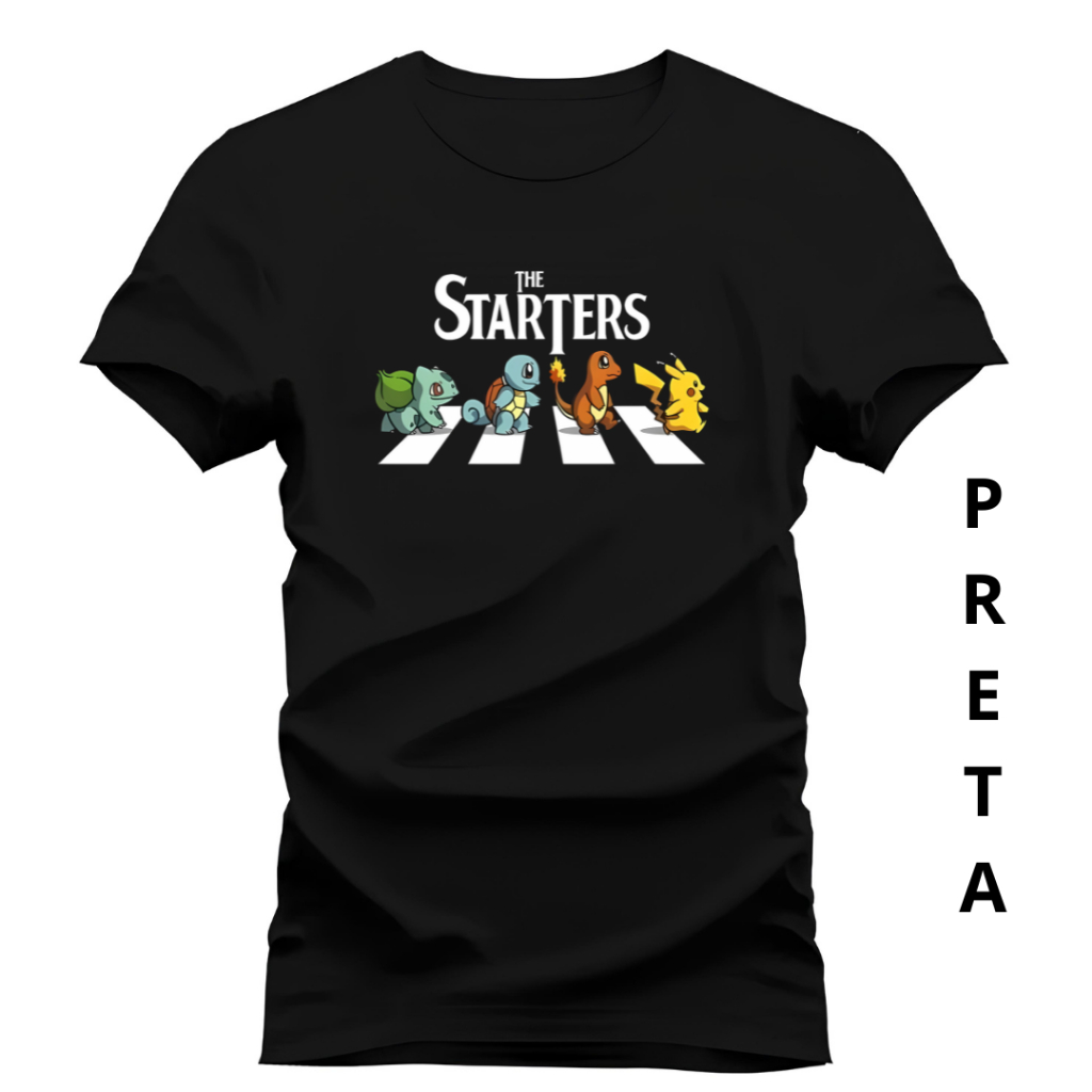 Camisa Unissex Pokemon Anime Camisete 100% Algodão Blusa De Envio Imediato