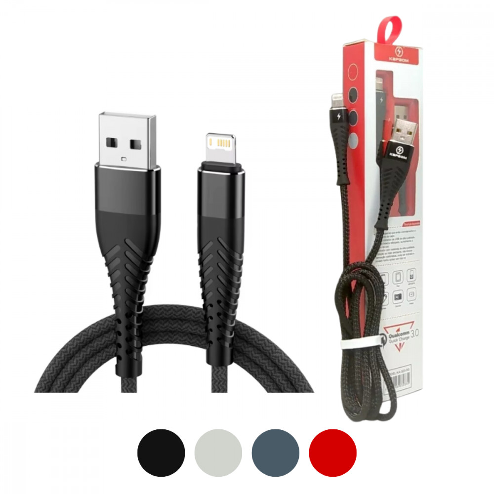 Cabo de Dados Lightning 3.0A Quick Charge 1 Metro Kapbom KA-323-5G