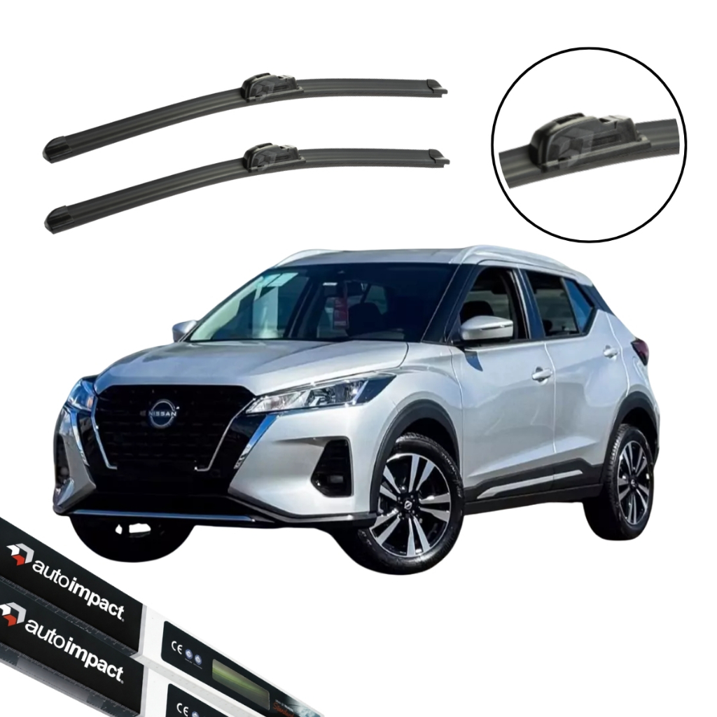 Par Palheta Nissan Kicks Play 2026 Limpador Parabrisa Dianteiro Original Paleta Silicone Autoimpact