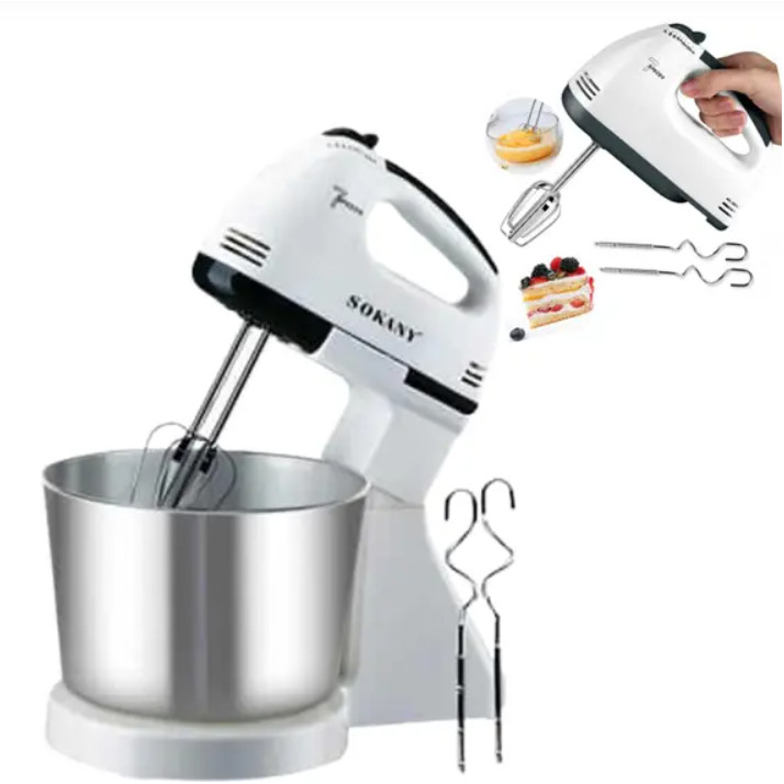 Batedeira com Pote Portátil 100w 220v Doméstica Bolo Massas Pães
