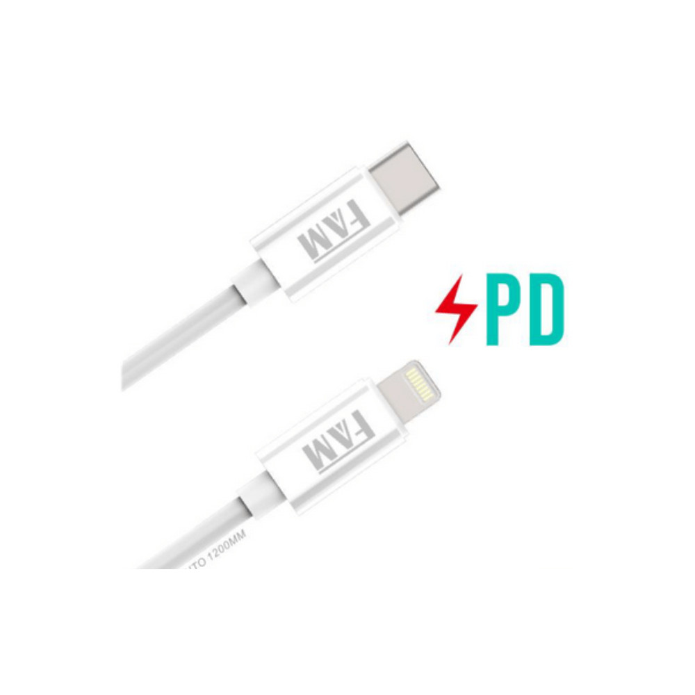 Cabo Dados Carregamento Compatível Tipo USB C Para Iphone Lightning Curto 20cm Powerbank