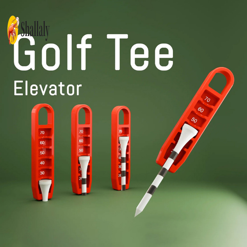 Golf Tee Height Guide Gauge Setter Tool with 6 Adjustable – Improve Swing Accuracy Consistency Fits Most Standard for